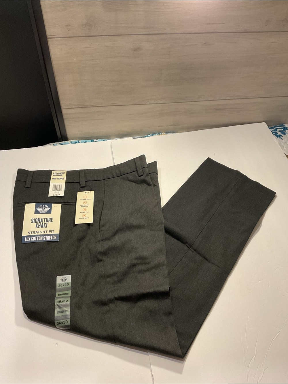 NWT Dockers Signature Khaki Straight Fit Pants - Charcoal